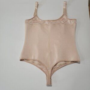 Camellias Bodysuit Crotch Snap Shaper Shapewear Sz 2XL Women Breathable‎ Nude